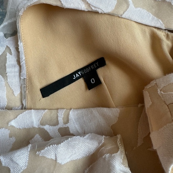 Jay Godfrey White Floral Overlay Dress - Picture 3 of 3